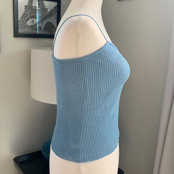Spaghetti strap cami ribbed knit one size xs/small - Picture 5 of 7